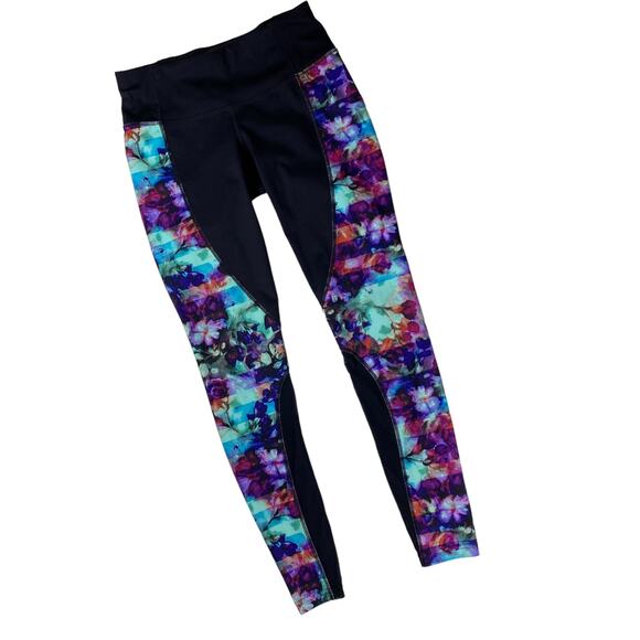 ATHLETA Floral Fade Ankle Leggings Reflective Black Multi Women’s XS 438834-00 - Picture 13 of 13